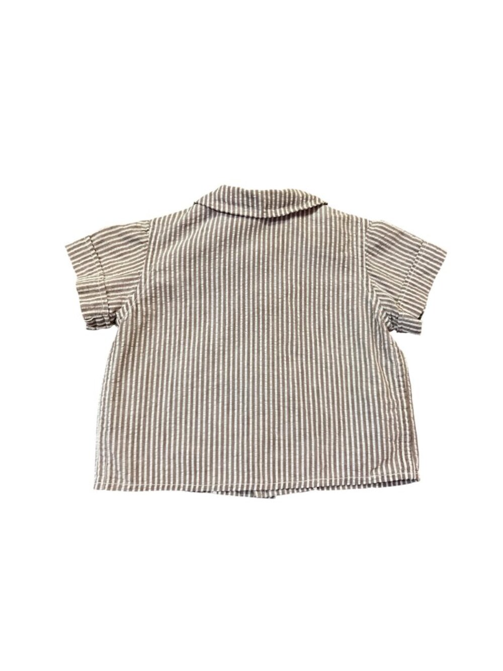 Vintage Handmade Baby Boy 6/9 Mo? Outfit Overalls Shirt Striped Set Used - Picture 13 of 16